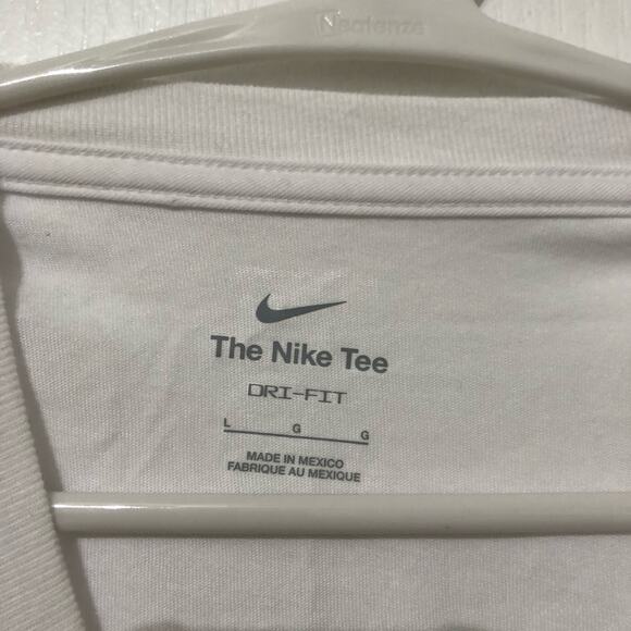 Nike‎ Dri-Fit Men's Tee Shirt Size Large White Graphic Print Long Sleeve NEW - Picture 2 of 15